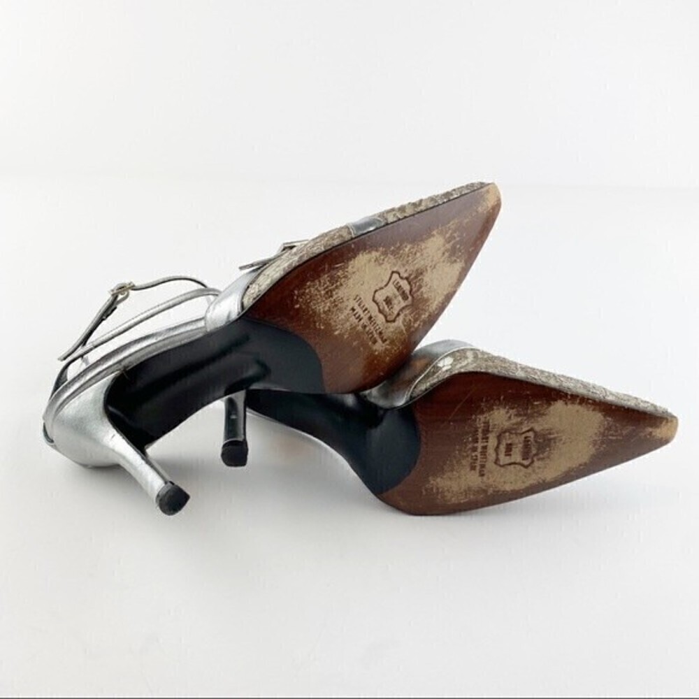 Stuart Weitzman Sliver Lace Pointed Closed Toe St… - image 8